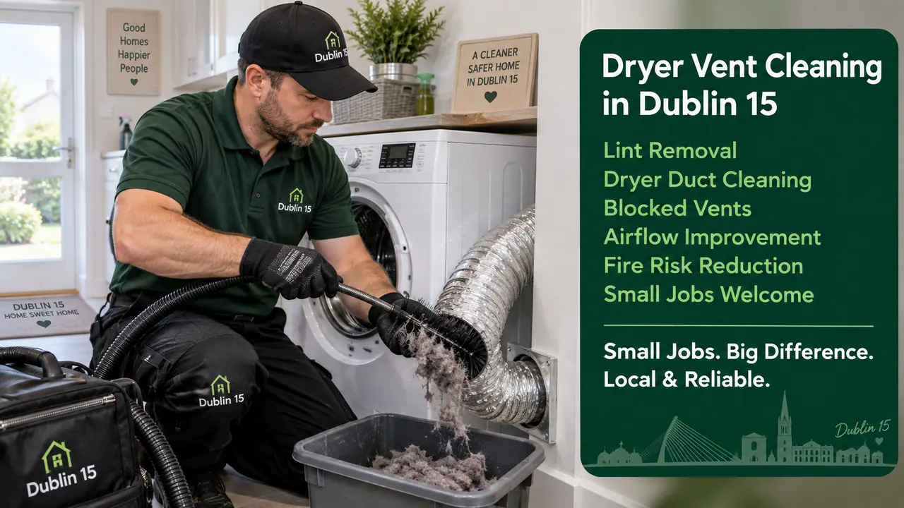 Illustrative image for dryer vent cleaning enquiries in Dublin 15